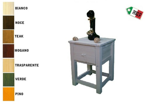 Comodino legno stile shabby - in,