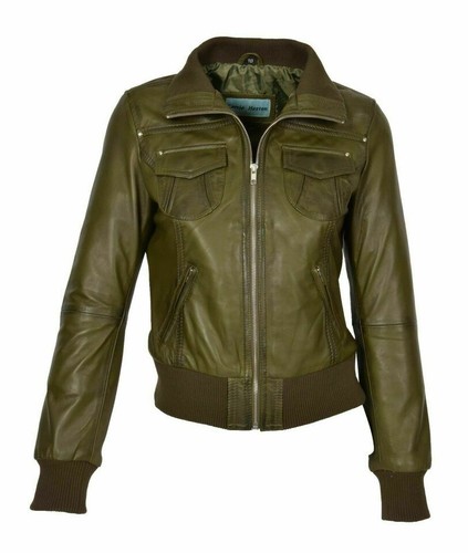 Giacca bomber slim fit vera - in,