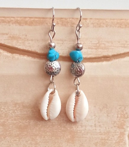 Orecchini lunghi concha - orecchini, cowrie