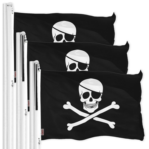 Jolly roger pirate bones flag - jolly,