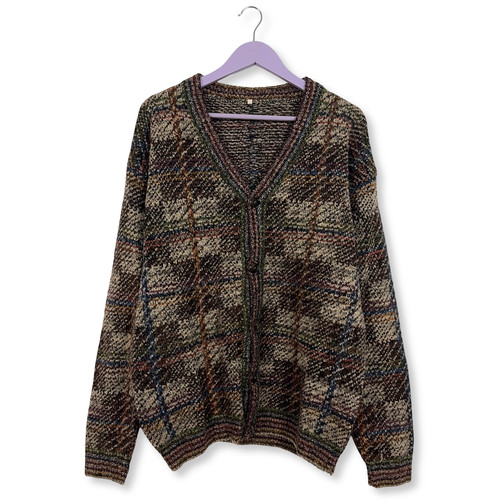 Cardigan vintage marrone - cardigan,