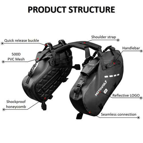 Motowolf 18l impermeabile moto - 18l,