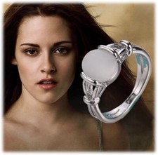 Anello pietra di luna Bellas argento vampiri Twilight Saga i.2 quali 16-19 mm o collana