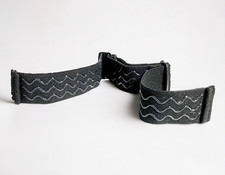 FASCIA CINGHIA ELASTICA MASCHERA OCCHIALE CON SILICONE GRIP UNIVERSALE NERA