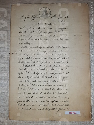 H8721 documento antico - documento,