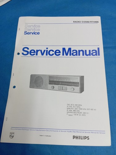 Radio philips d2500 rt4466 - radio,
