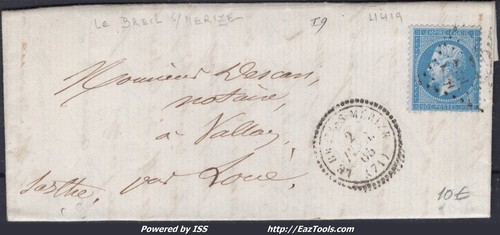 France sur lettre gc - n°22,
