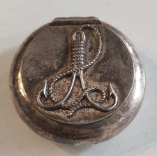 ANTIQUE METAL PILL BOX WITH