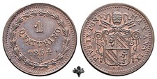 STATO PONTIFICIO Bologna Quattrino 1854 RARO Papa Pio IX