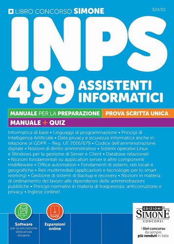 Libri concorso inps 499 - concorso,