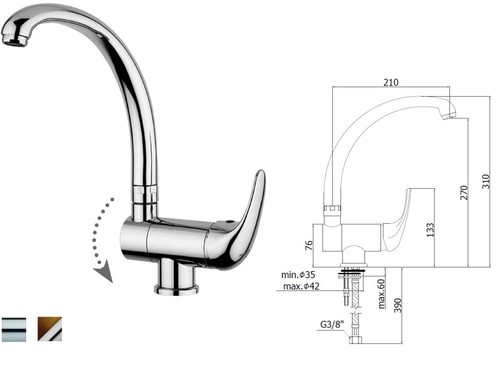 Miscelatore monocomando bocca - monocomando,