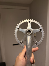 CAMPAGNOLO C RECORD PISTA PISTA 1985 PEDIVELLA GUARNITURA CORONA USSD