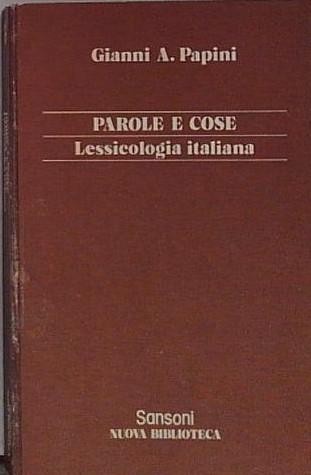 Papini parole cose - parole,