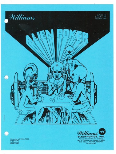 Williams alien poker flipper - williams,