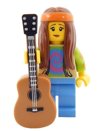 Nuovo lego hippie con chitarra - nuovo,