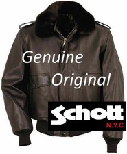 Schott NYC 184SM Genuine Made in USA Flight Jacket tg. US 44 EU 52-54