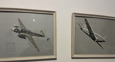 coppia di quadri Aerei Tempera