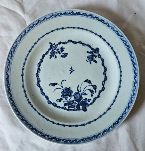 Antico piatto cinese blu - cinese, e