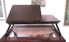 Tavolino Pieghevole per Portatile Notebook Lettura Colazione in Legno Verniciato