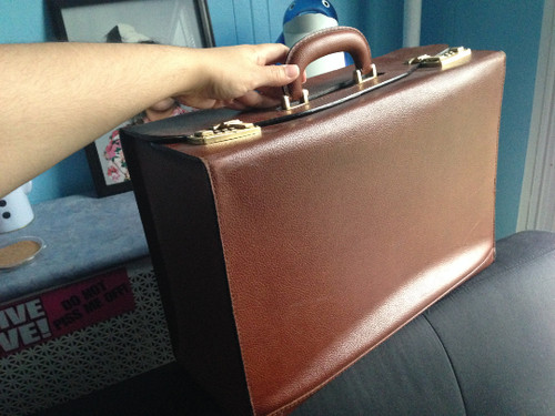 Valigia vintage pelle con - in,