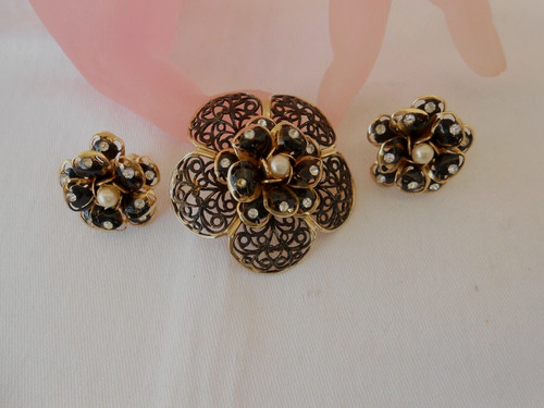 Parure set spilla - set, orecchini