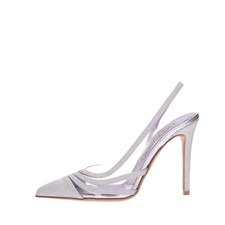 Albano Decollete Pelle Donna Argento 3283 4