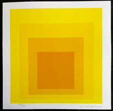 Josef Albers Litografia COA originale firmata op numerata _Piet Mondrian