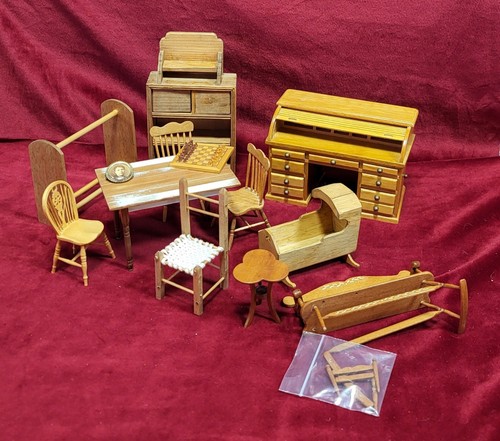 Dollhouse miniature wooden - dollhouse,