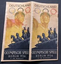 BROCHURE ORIGINALE OLIMPIADI BERLINO 1936 OLYMPISCHE SPIELE BERLIN DEUTSCHLAND