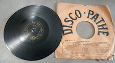 Antico Disco Bachelite Pathe 100 giri Pagliacci Prologo Vintage