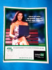 RITAGLIO DI GIORNALE PUBBLICITA' OMNITEL MEGAN GALE DA COLLEZIONE - (141)