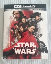 Star Wars Gli ultimi Jedi Film Bluray 4K Ultra HD slipcover 3 dischi fantascienz