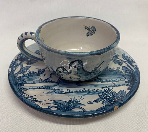 Tazza piatto ceramica del - e, in