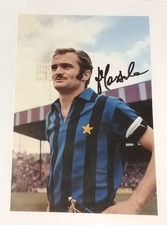 AUTOGRAFO SANDRO MAZZOLA FOTO HAND SIGNED MAGLIA FC INTER ITALIA COPPA CAMPIONI