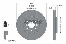 Textar 92124603 Brake Disc for