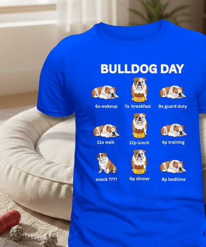 English bulldog day schedule - english,