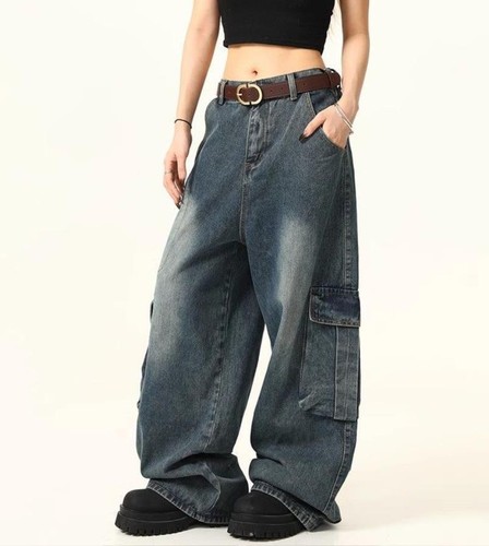 Jeans uomo retrò blu denim