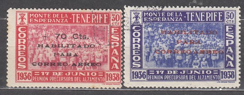 Canarie posta 1938 edifil - 1938, 56/7