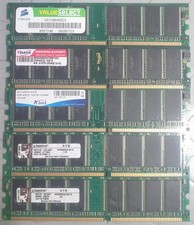 5 PEZZI - MEMORIA RAM 1GB DDR