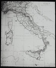 Glass Magic Lantern Slide MAP