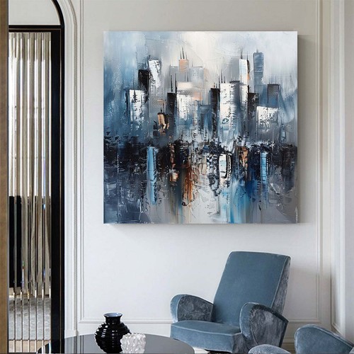 Quadro astratto tela città - astratto, su