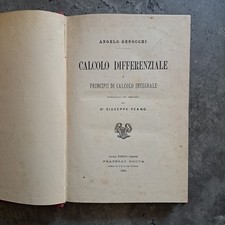 Genocchi, Peano - Calcolo differenziale e Principii di calcolo integrale - 1884