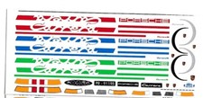 Decal 1/43 Porsche carrera 911 scritte generiche e loghi Made in Italy Racing43