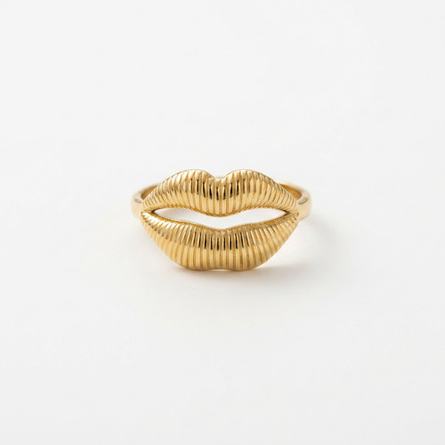 Anello labbra oro