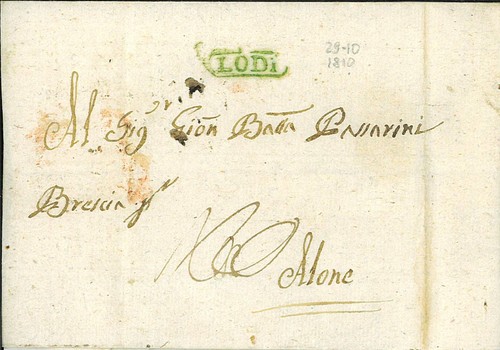 Lettera prefilatelica lodi - lettera,