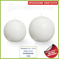 Candele a sfera bianche 80 mm