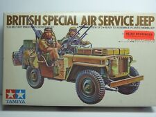 TAMIYA 1/35 CD. MM133 BRITISH SPECIAL AIR SERVICE JEEP + 2 FIGURINI COMPLETO WW2