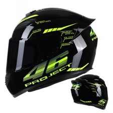 Casco Moto Valentino Rossi 46 Integrale Nero Grafica MotoGp 2025 Certificato DOT