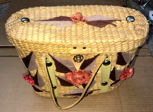 Borsa mano vintage paglia - borsa, a