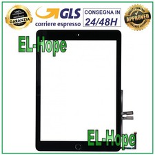 TOUCH SCREEN PER APPLE IPAD 6 6A GEN. 9.7 2018 A1893 A1954 VETRO NERO TASTO HOME